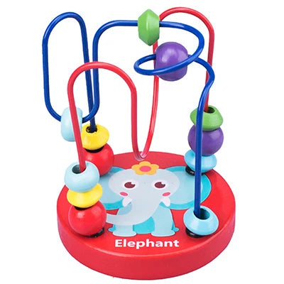 EZ Montessori Baby Toys Wooden Roller Coaster Bead Maze Abacus Math Toys Toddler Early Educational Toys for 1 2 3 Years Kids Gifts