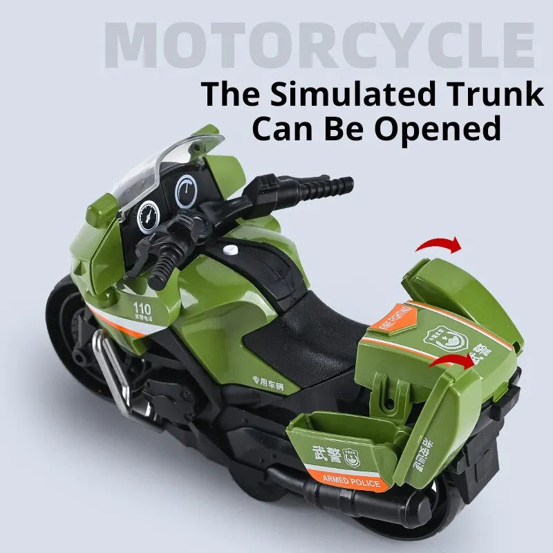 EZ 1Pc Children Inertia Motorcycle Swat Fire Boys Random Style Toy Car Inertial City Service Motorcycle