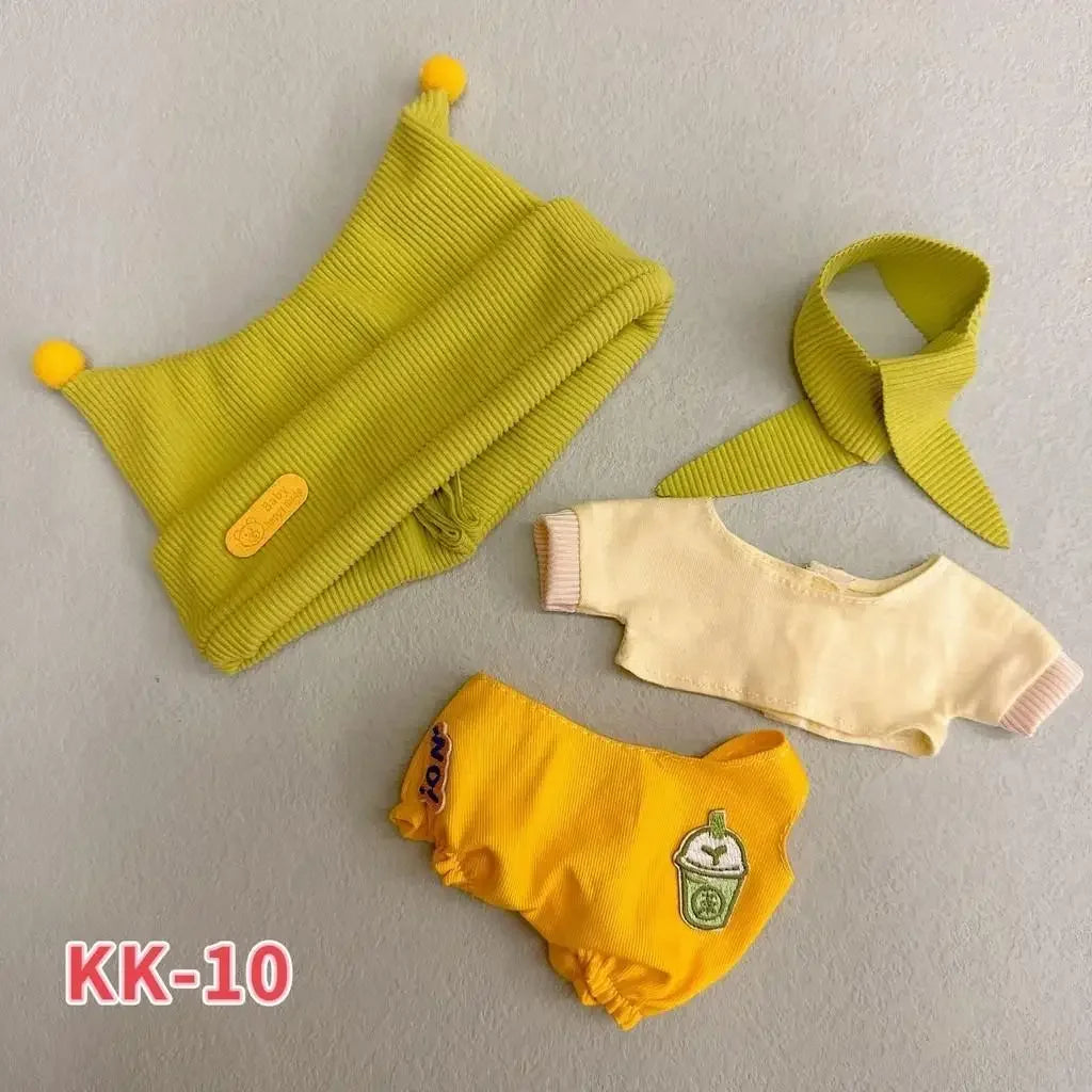 EZ 20cm Plush Doll'S Clothes Outfit Accessories For Korea Kpop Exo Labubu Idol Dolls Lolita set cute little princess skirt Clothing