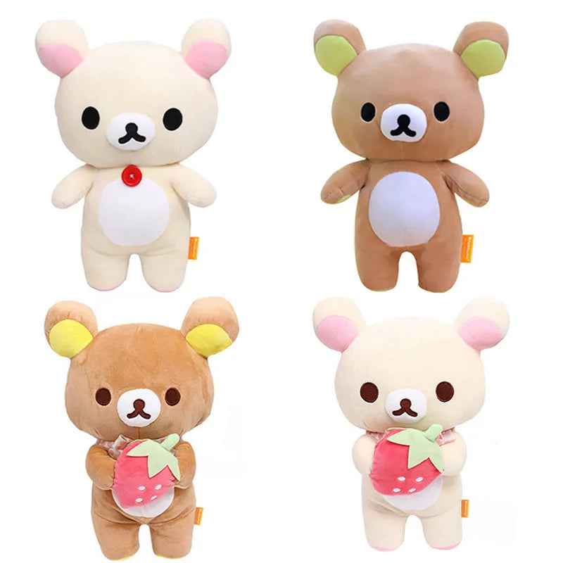 EZ Anime Rilakkuma Cartoon Plush Doll Soft bear Toys Kawaii Room Decor Teddy Bear Plushies Cute Couple Bear Xmas Gifts For Girls