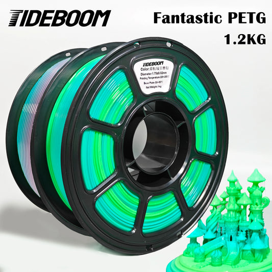EZ Tideboom PETG Filament 3D Printing Materials 1KG Eco-Friendly 3D Printer Petg Filament  Good Toughness Colorful Petg 필라멘트