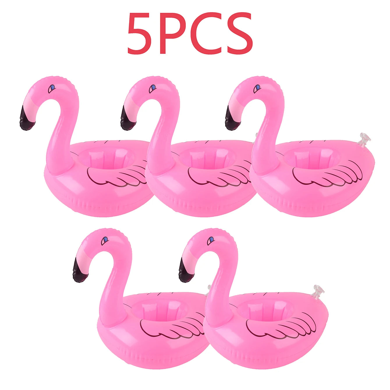 EZ 5/10PCS inflatable cup holder set tray, inflatable swimming pool drink holder floating coaster, summer swimming pool party.