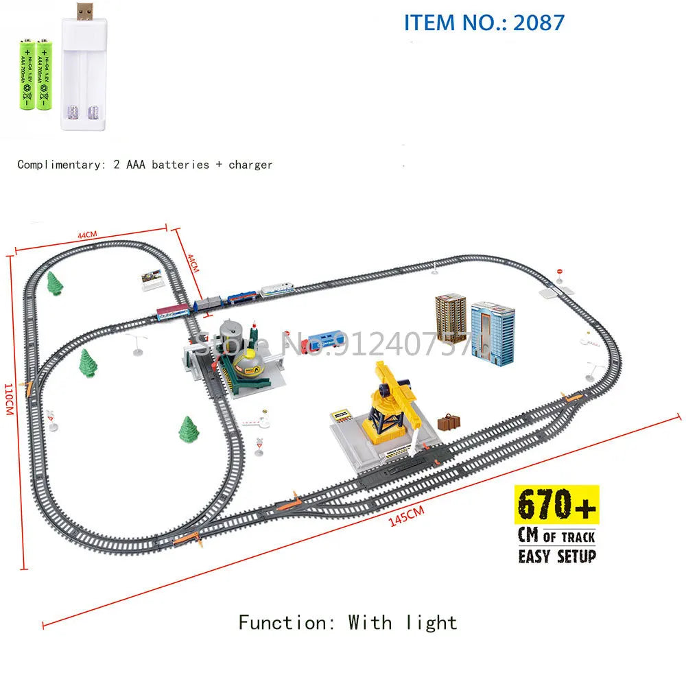 EZ Electric Train High Speed Train Model Railway Track Harmony Rail Toy Car  Assemble DIY Set Children Christmas Gift Toy for Boy