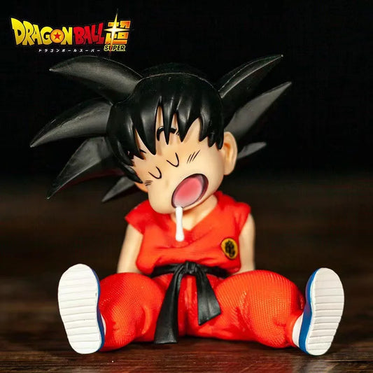 EZ 10cm Dragon Ball Anime Figure Son Goku Super Saiyan Q Version Model Figurine PVC Statue Collection Toys Children Christmas Gifts