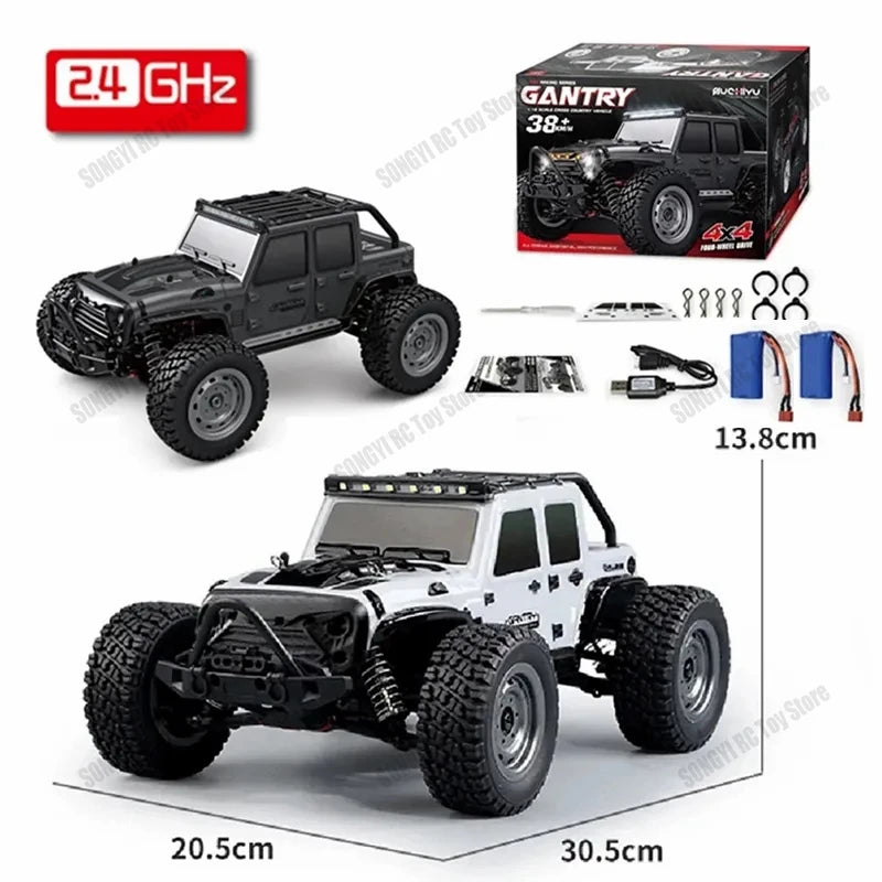 EZ 50 or 80KM/H Rc Cars 1/16 Off Drift Road 4WD with LED 2.4G Waterproof Remote Control Monster Truck for Adults and Kids Toy Gift