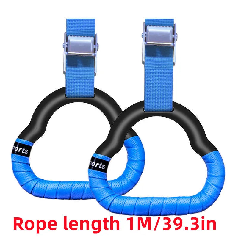 EZ Gymnastics Rings Kid Sport Toy Non-Slip Gym Rings With Swing Adjustable Straps Pull-up Workout Gymnastics Fitness Equipment Toy
