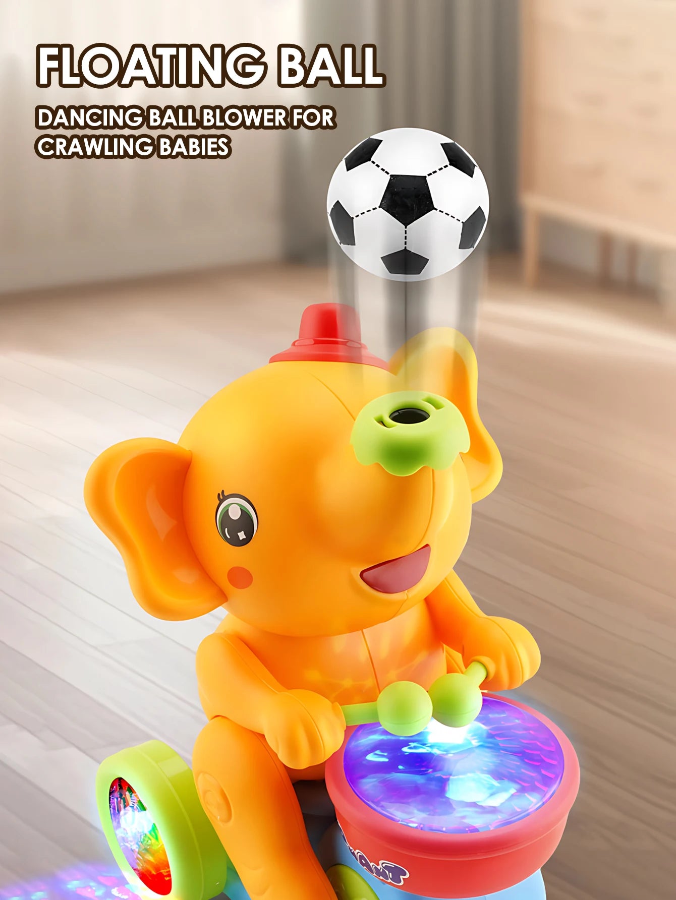 EZ 1pc funny elephant toy car,Electronic Suspended blowing ball pet toys with sound light for boys girls Christmas gift