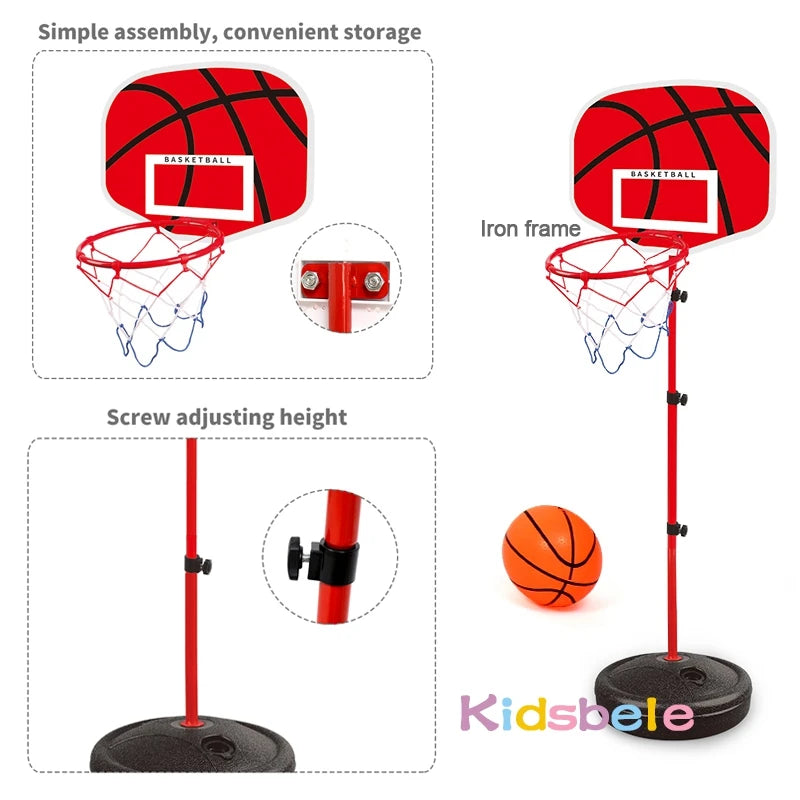 EZ Toddler Adjustable Basketball Hoop 63-150CM Stand Rack for Kids Baby Outdoor Indoor Ball Sport Backboard Rim Shoot Children Toy