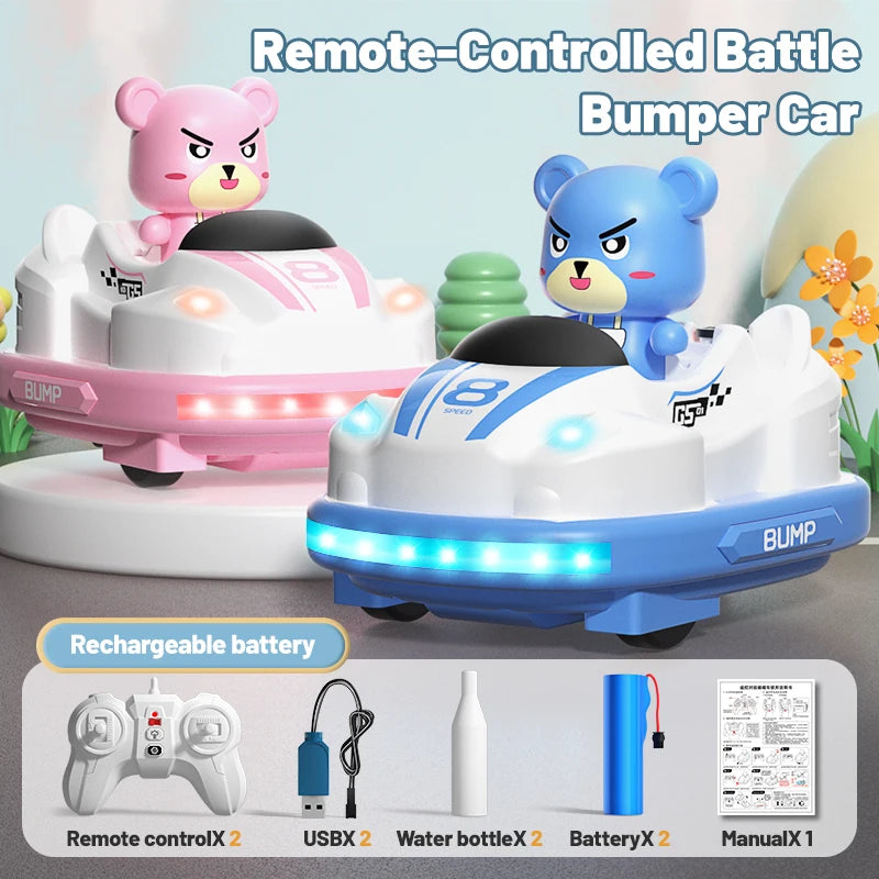 EZ Remote Control Bumper Car Sound And Light music Parent-child Competitive Interaction Go Kart Battle Boy Toys for Children