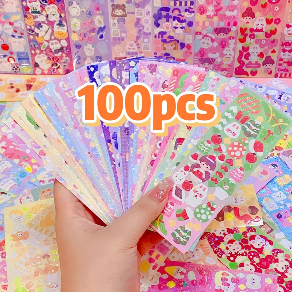 EZ Kawaii Stickers for Kids Cute Stationary Aesthetic Diary Decoration Art Supplies Stickers for Scrapbooking Lot Korean Paper Desk