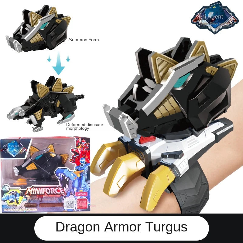 EZ Genuine Mini Secret Service Watch Toy Boy Mecha Robot Ruper Dinosaur Power Deformation Toy Suit Action Figures Kids Gifts