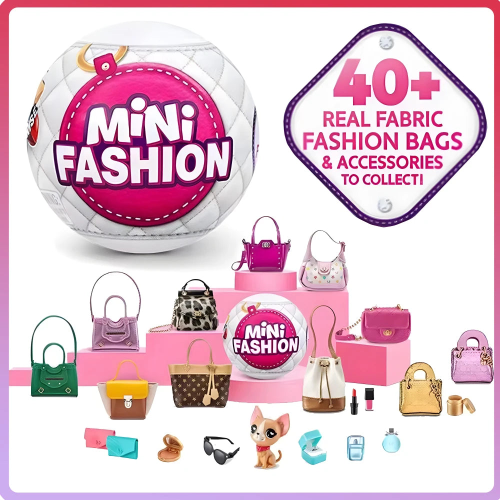 EZ Zuru 5 Surprise Mini Brands Toys Original Miniature Toy  Mini Bags Mystery Blind Box Accessories for Dolls Fashion Bag Shoe Toys