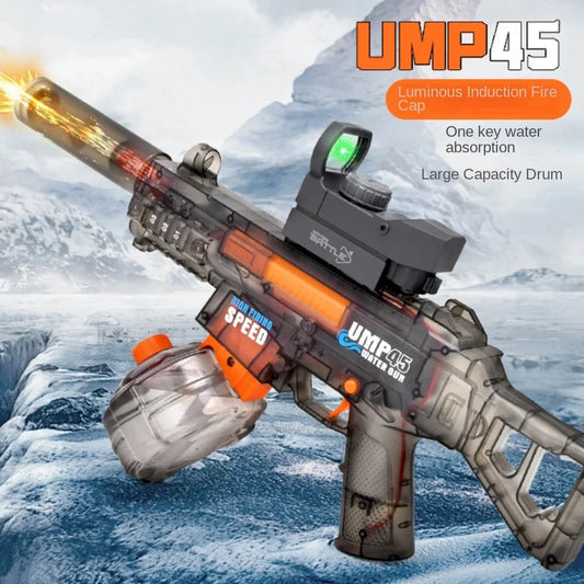 EZ Water Guns Electric For Adults Powerful Squirt Automatic Water Suction Water Blasters Summer Outdoor Beach Toy For Kids Gift