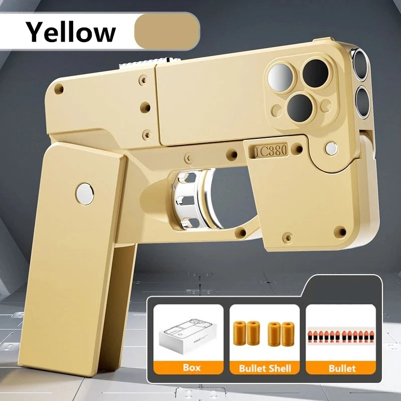 EZ Mobile Phone Shape Folding Soft Bullet Gun Toy Novelty Toys, Adults And Kids Creative Bullet Gun Sports