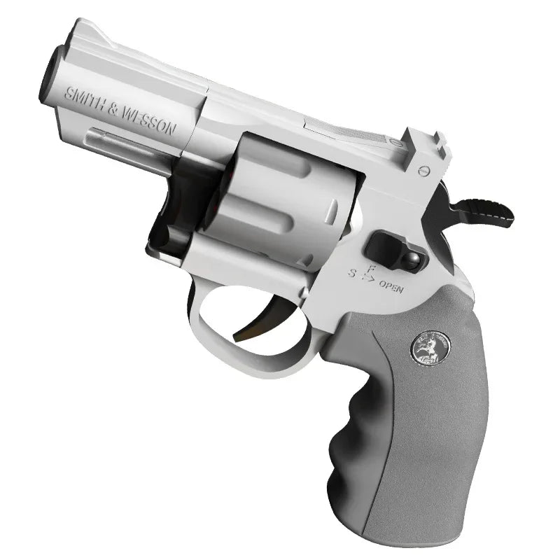 EZ Csnoobs ZP5 357 Revolver Mechanical Continuous Firing Toy Gun Automatic Pistol Soft Dart Bullet CS Outdoor Weapon for Kid Adult