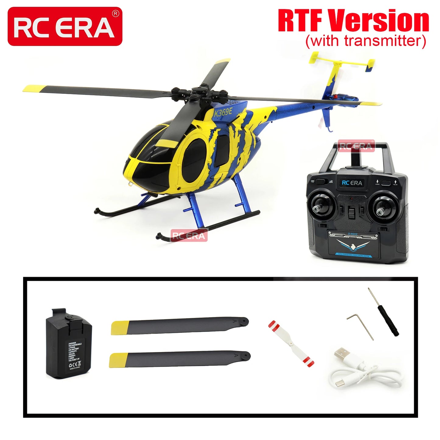 EZ RC ERA C184 Mini MD500 with Optical Flow Sensor Scale Micro RC Helicopters for Adults Beginner Remote Control Hobby Toys Gift