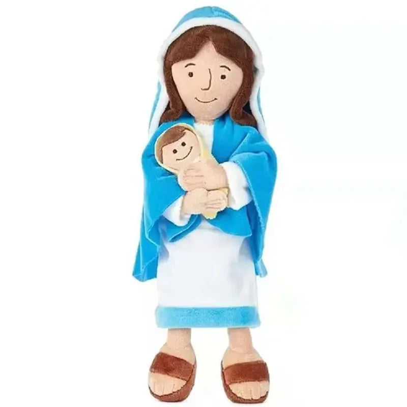 EZ Christ Religious Home Decoration Virgin Mary Educational Doll Virgin Mary Plush Toy Plush Pillow Jesus Plush Doll Stuffed Toy