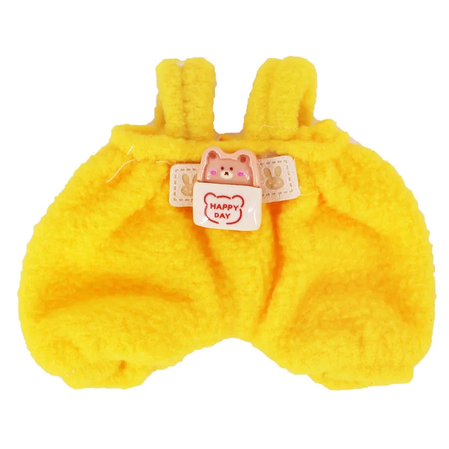 EZ Doll Pants+Doll Shoes For labubu 17cm Plush Doll Clothes Accessories Girl's Toys Birthday Present