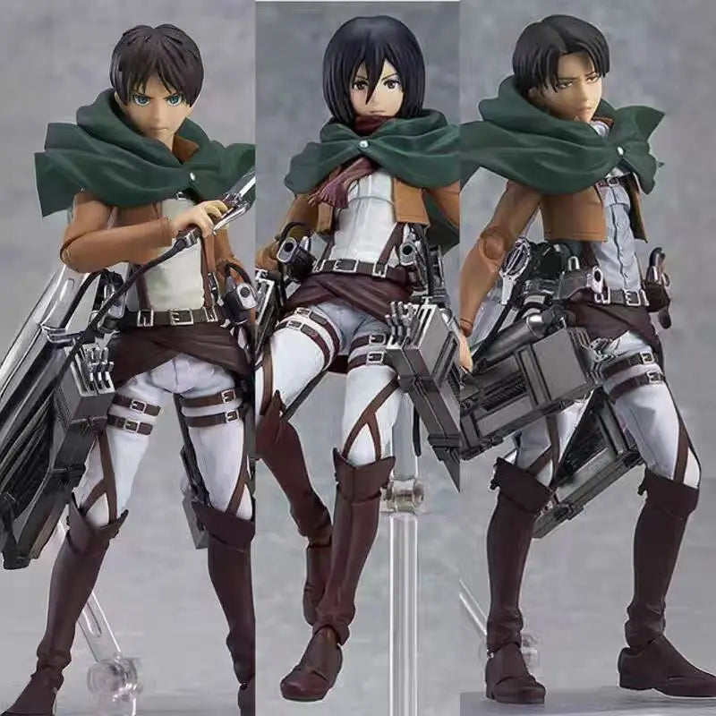 EZ Attack on Titan Blind Box Anime Figure PVC Model Eren Mikasa Levi Mystery Collectible Toy Surprise Gift Box for Fans