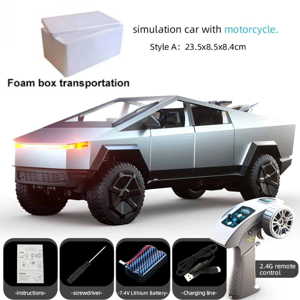EZ JJRC C8817 Alloy RC Car Remote Control Car Simulation Camping Equipment Pickup Truck Model Rc Car Kids Toys Boy Gifts
