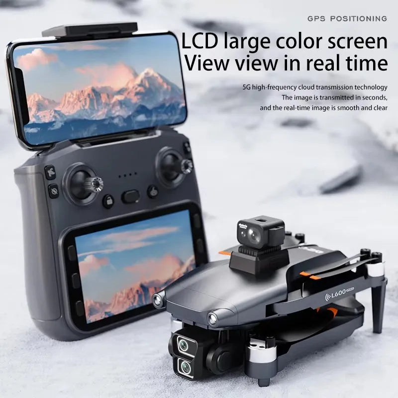 EZ L600-1 Pro GPS Drone 4K Professional HD Dual Camera With Screen 5G WIFI 360°Obstacle Avoidance Brushless Rc Quadcopter Drone