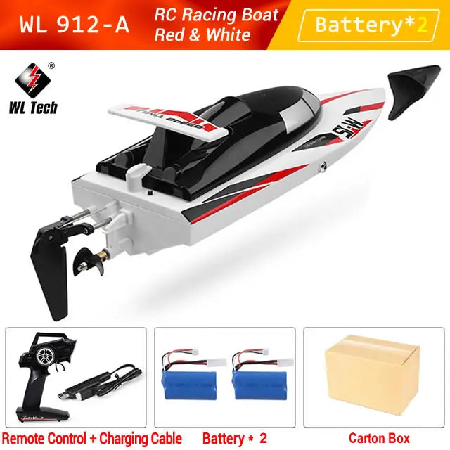 EZ WLtoys WL 912-A RC Racing Boat 35KM/H High Speed 2.4GHz Remote Control Toys Capsize Protection Speedboat BoatsToy Boys Kids Gift