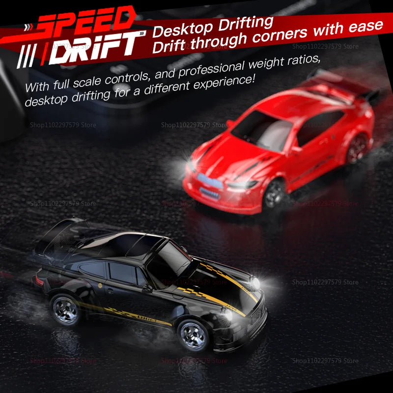 EZ New 4WD 2.4GHZ RC Simulation Mini Drift Car Palm Racing Model Desktop Toys 1/64 Scale Remote Control Car Gift For Children Boys