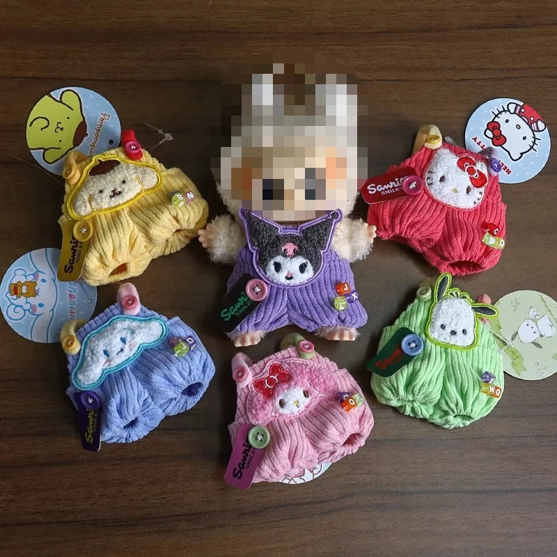 EZ Sanrio Plush Doll Clothing for Doll Kawaii Anime Hello Kitty Melody Clothes Toys Cute Small Doll Accessories Girls Gifts