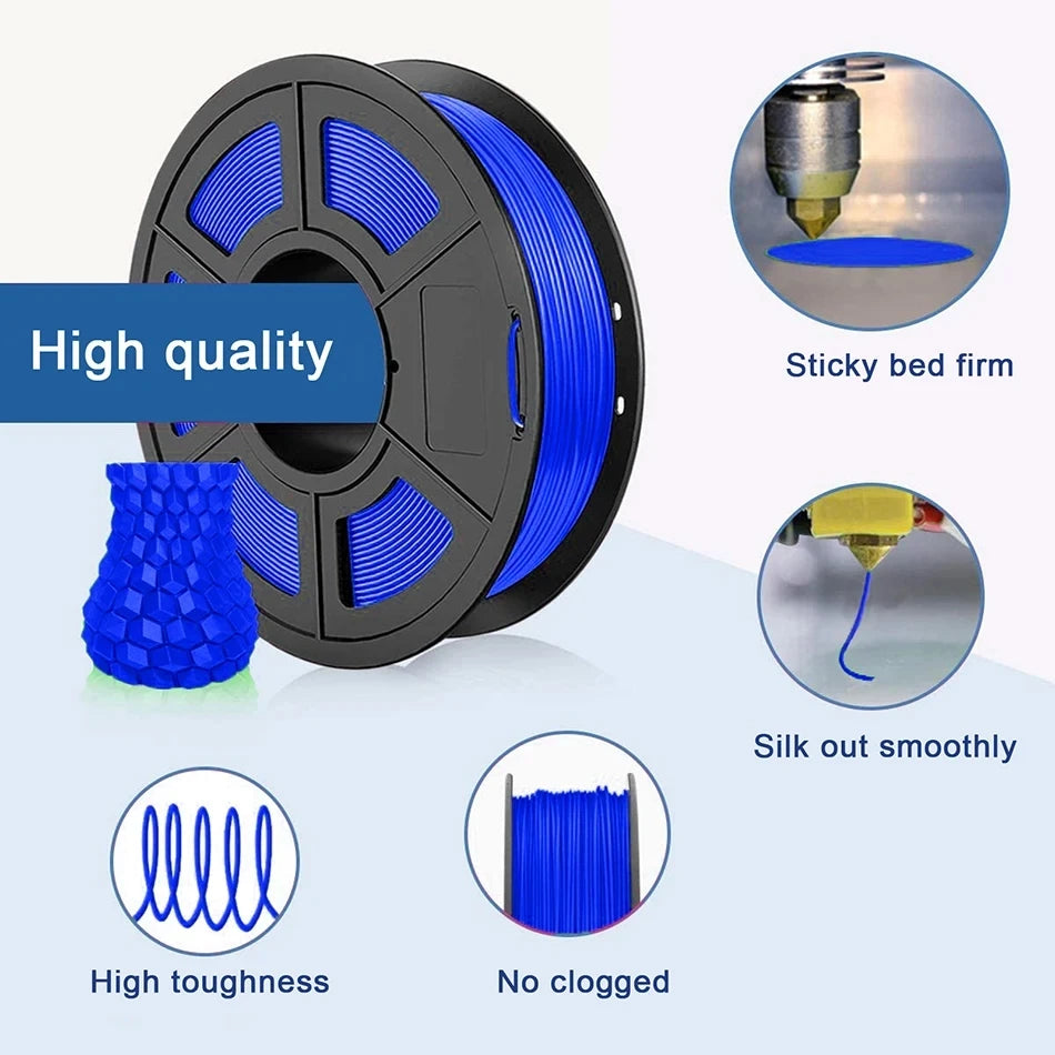 EZ Flexible Filament TPU 1.75mm 200g Translucent Filament Soft 95A TPU FDM 3D Printer Material Glow In The Dark Filament Rainbow