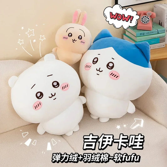 EZ Large Size 60cm Usachi Chiikawa Doll Kawaii Plush Toy Peripheral Self-deprecating Bear hachiware Pillow Cushion Gift