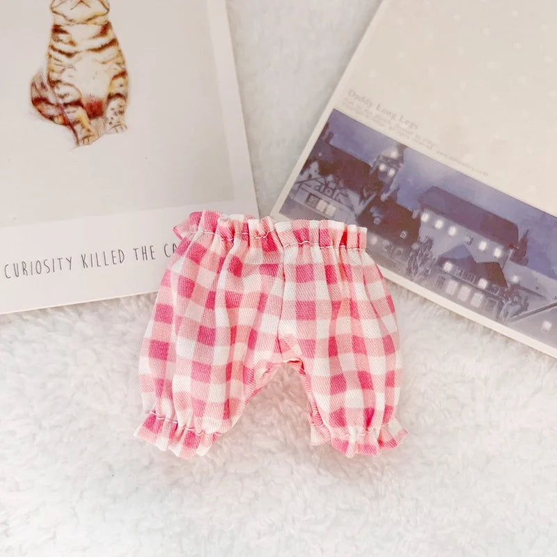 EZ Cute Mini Plush Doll's Clothes Bloomers For 17cm Labubu Idol Dolls Trousers Mini Shorts Clothing DIY Kid Gift Dolls Accessories