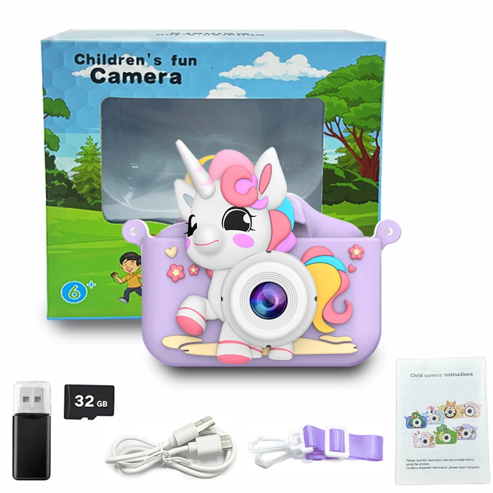 EZ Kid Camera Digital Camera Toys For Girls Boys 1080P HD Screen Video Recording Music Playback Gaming 2 inch Children Camera Gift