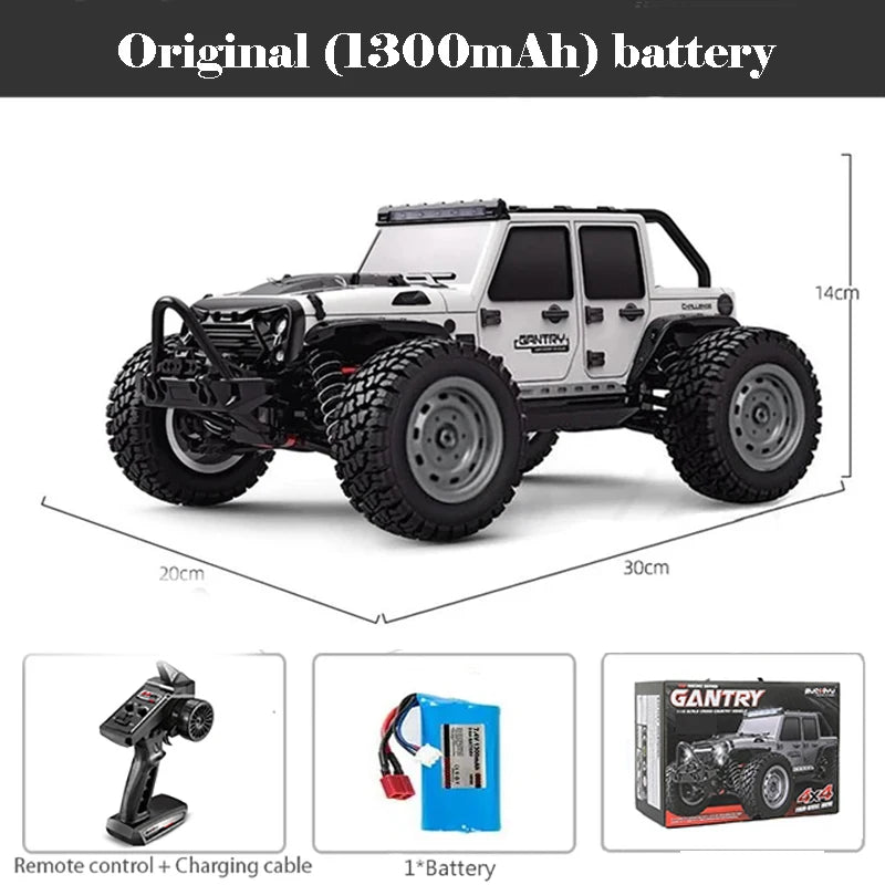EZ 50 or 80KM/H Rc Cars 1/16 Off Drift Road 4WD with LED 2.4G Waterproof Remote Control Monster Truck for Adults and Kids Toy Gift