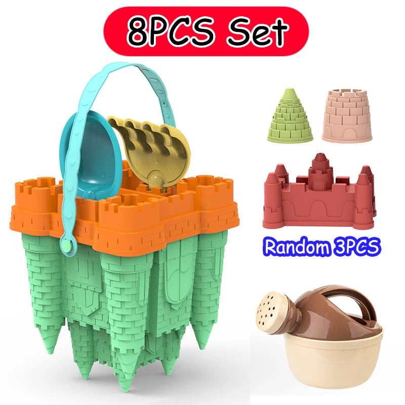 EZ Kids Water Play Beach Toys Sandbox Mold Set Shovel Castle Building Wall Honeycomb Briquette Mold Summer Outdoor Sand Play Game