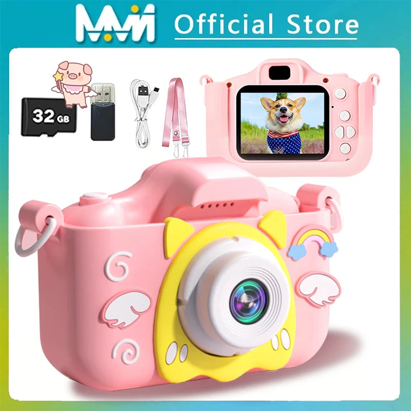 EZ Super Cute Children Camera 1080P HD Toddler Digital Video Camera 2.0-inch Kids Camera with Silicone Cases Toys for  Christmas
