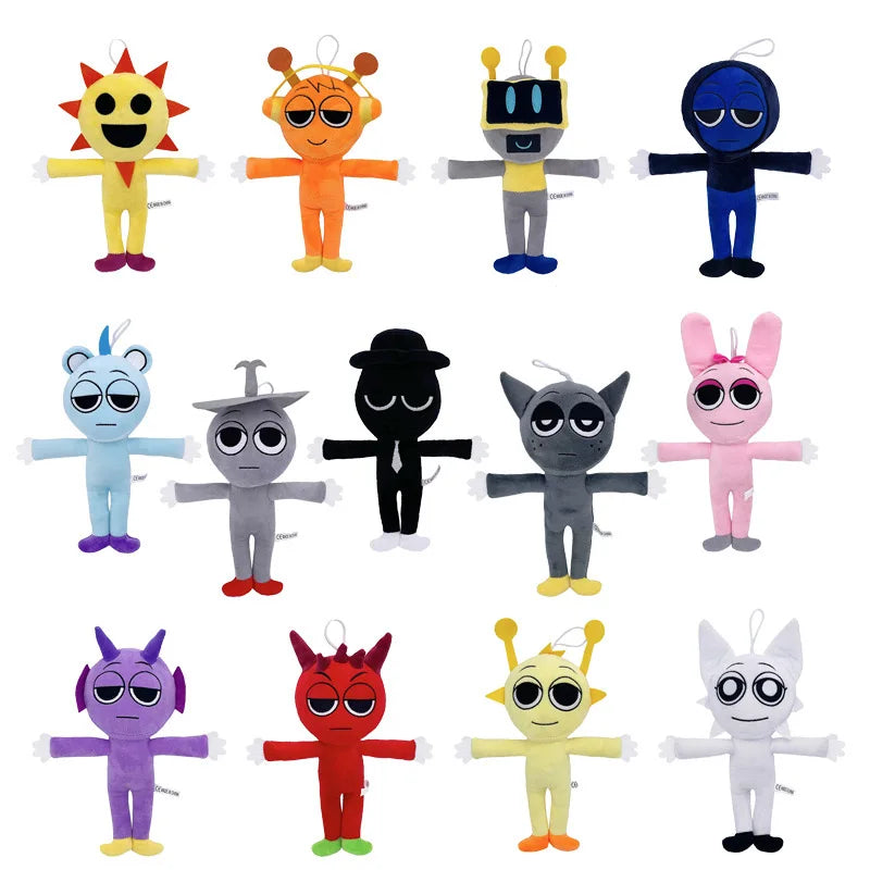 EZ Sprunki Plush Toys Sprunki Plushie Doll Singers Oren Wenda Game Cartoon Stuffed Pillow Kids Birthday Christmas Gifts