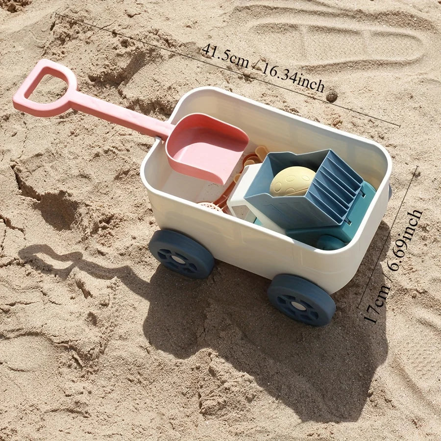 EZ Beach Toys Sand Toys for Kids with Truck Car Sand Shovel Rake Sandbox Toys for Toddlers Kids Boys Cooking Pretend Play Kitchen