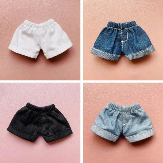 EZ Ob11 Pants Fashion Elastic Waist Shorts Jeans For GSC Obitsu11 Molly 1/12 bjd Doll Clothing Accessories Kids Toy