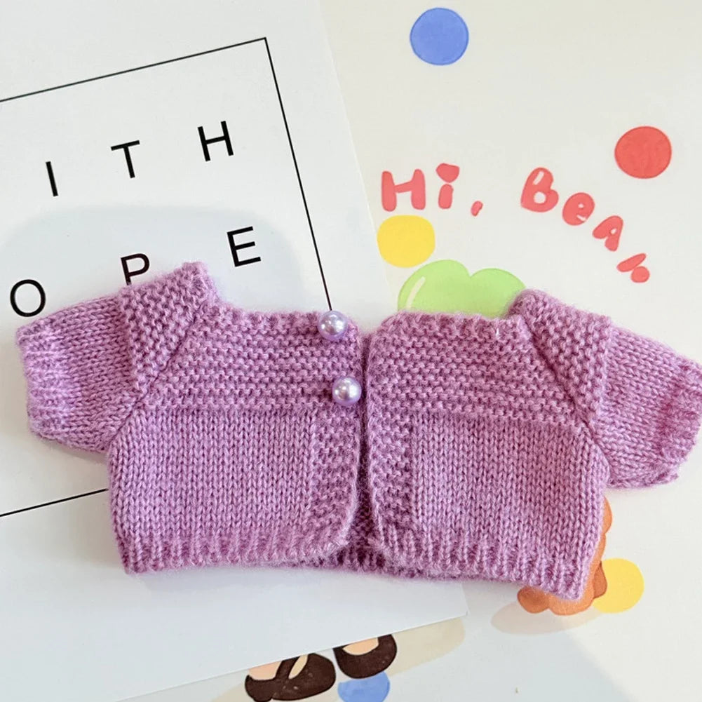EZ For Labubu 3.0 Big into Energy Series Clothes  Labubu red checkered dress Purple sweater cardigan Labubu Clothing
