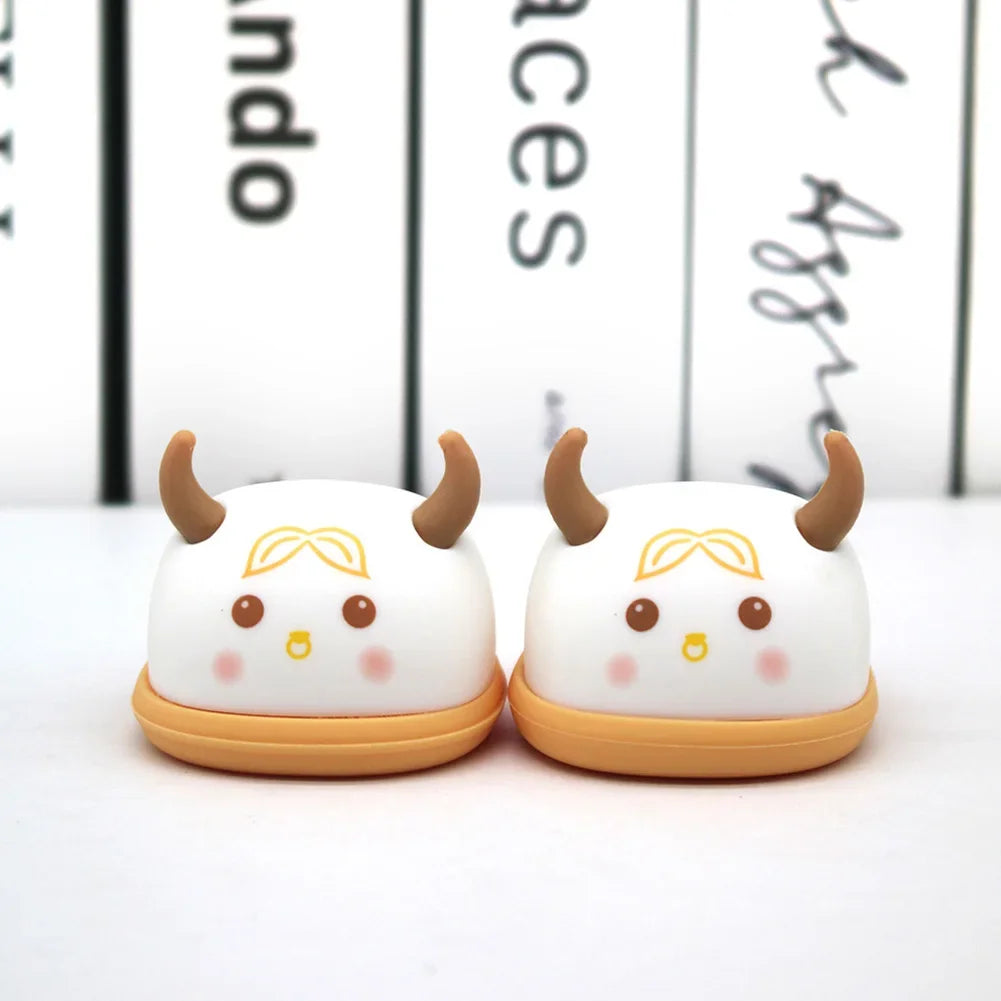 EZ Cartoon Rubber Slippers for Mini Labubu 17cm Vinyl Dolls Macaron Style