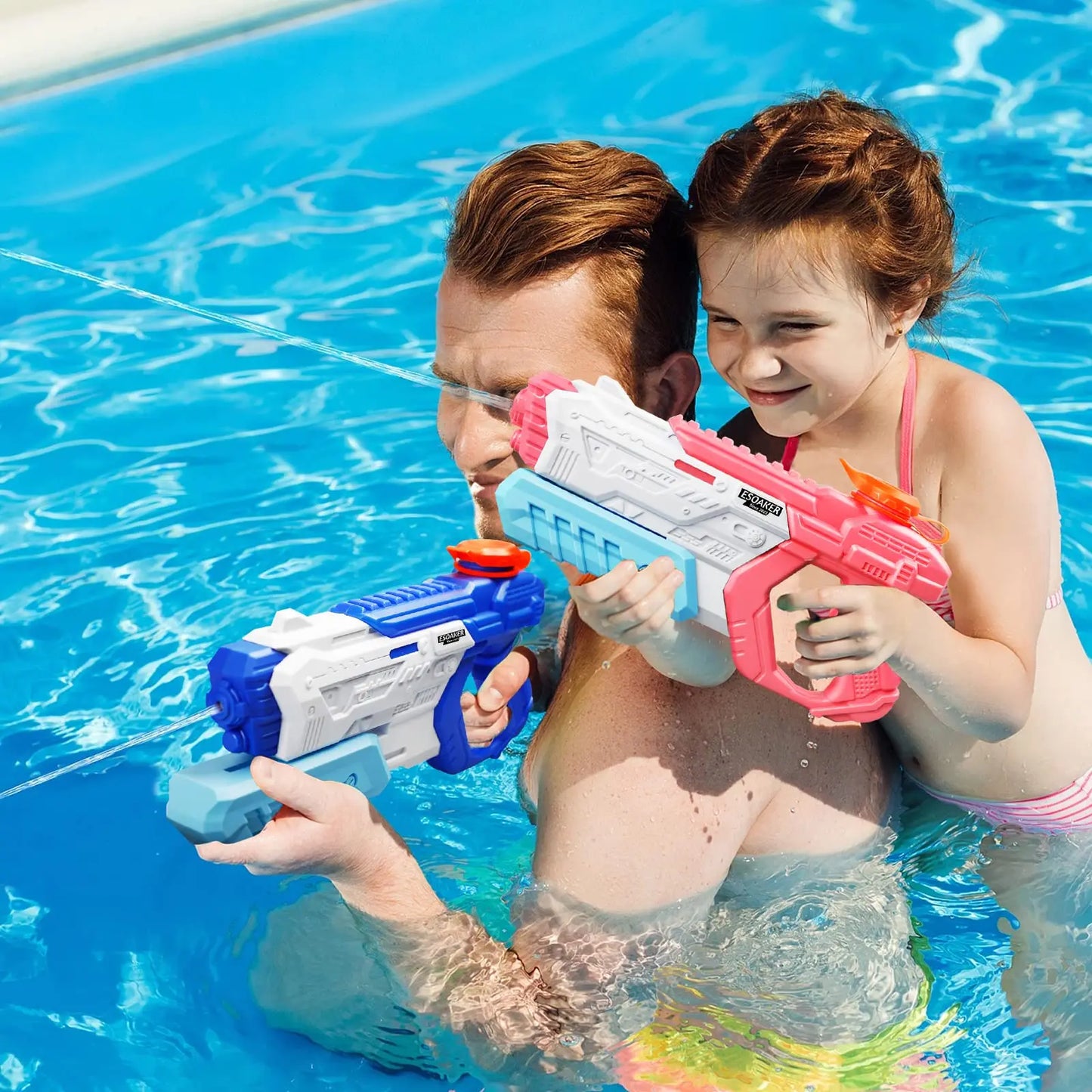 EZ 600cc High Capacity Water Gun for Kids Adults Long Range Watergun Summer Water Blaster Toy Super Soaker for Swimming Pool Beach