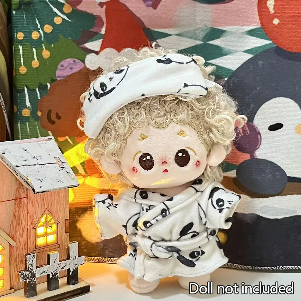 EZ Ropa Labubu For 15/17cm Labubu Doll Quilt and Pajama Set Three-piece Set Cosy Baby Bed Home Warmth Toy Girl Gift