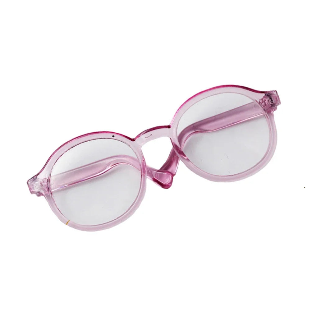 EZ Labubu 6.5cm Transparent Plastic Glasses for 1/8 1/6 1/3 1/4 BJD for Labubu MSD Plush for EXO Doll Sunglasses