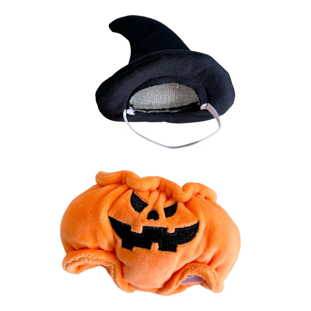 EZ For labubu Halloween pumpkin doll costume cute black cat vinyl doll dress up clothes no doll