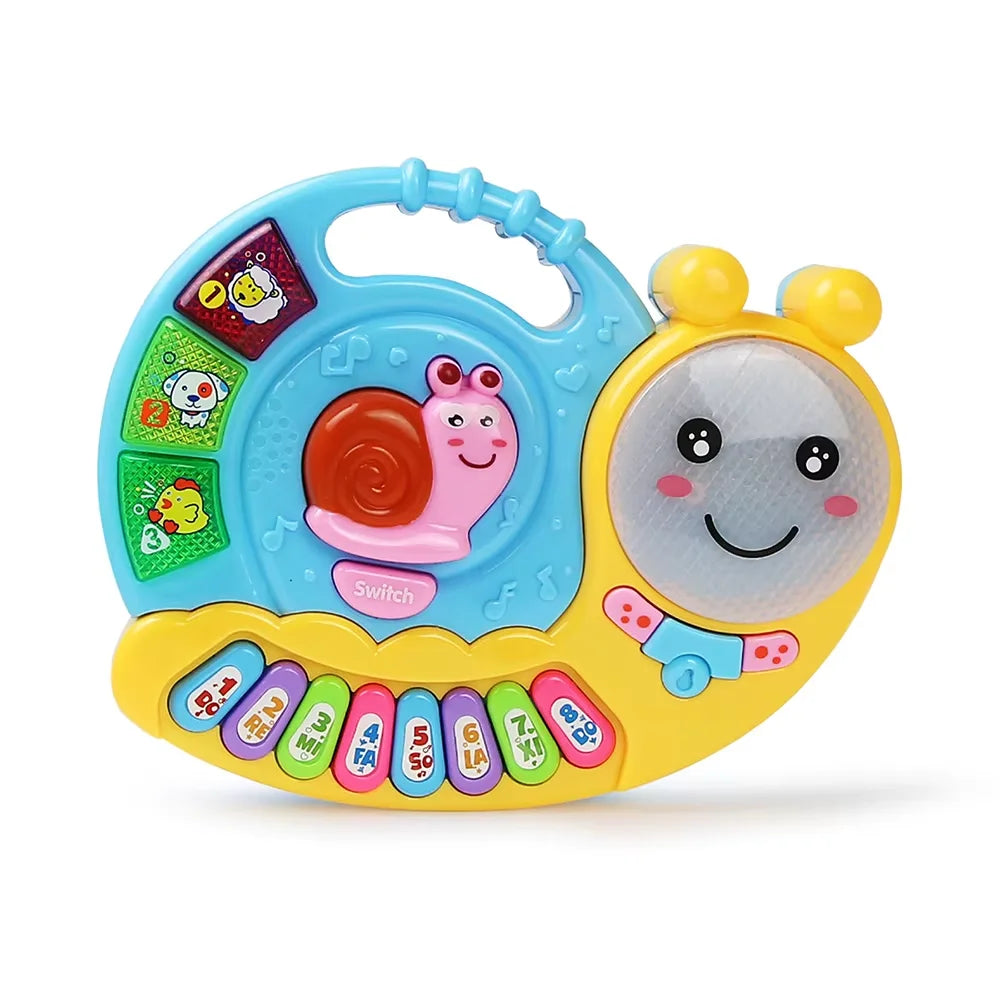 EZ Kid Cartoon Piano Keyboard Game Electronic Multifunctional Toy Animal Sound Flashing Light Baby Instrument Educational Toys Gift
