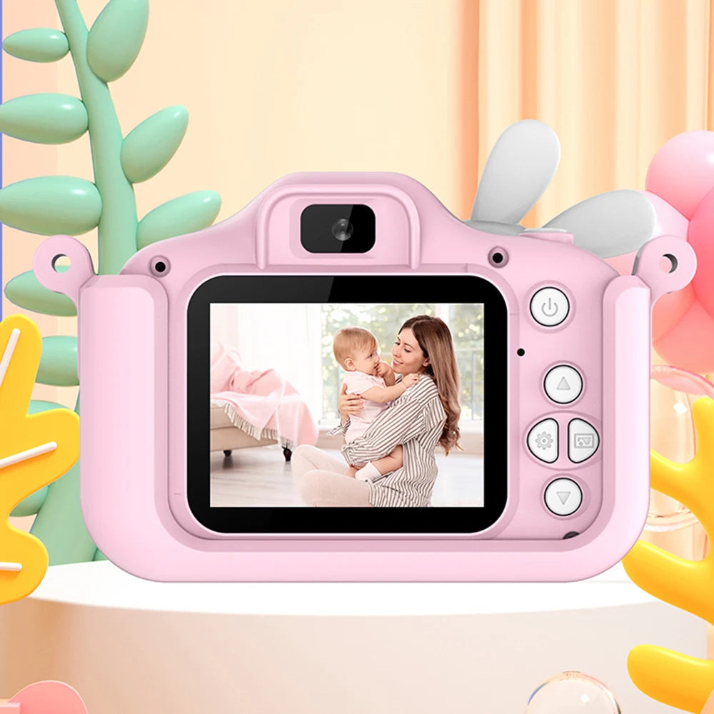 EZ Kids Camera Digital Dual Camera HD 1080P Video Camera Toys Mini Cam Color Display Children Birthday Gift Kids Toys Rabbit Kids