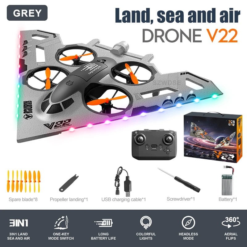 EZ V22 3 IN 1 RC Foam Aircraft EPP Plane 2.4G Radio Control Glider Remote Control Fighter Plane Glider Airplane Foam Boys Toys