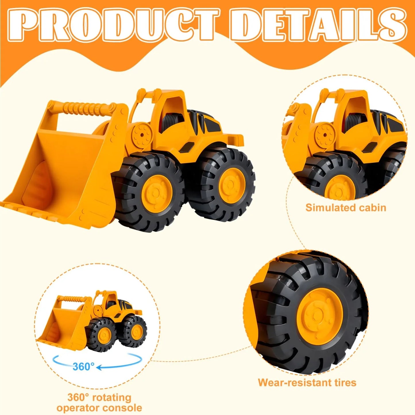 EZ Excavator Truck Model Toy Engineering Vehicle Toddler Early Education Construction Vehicles Truck Boys Gifts