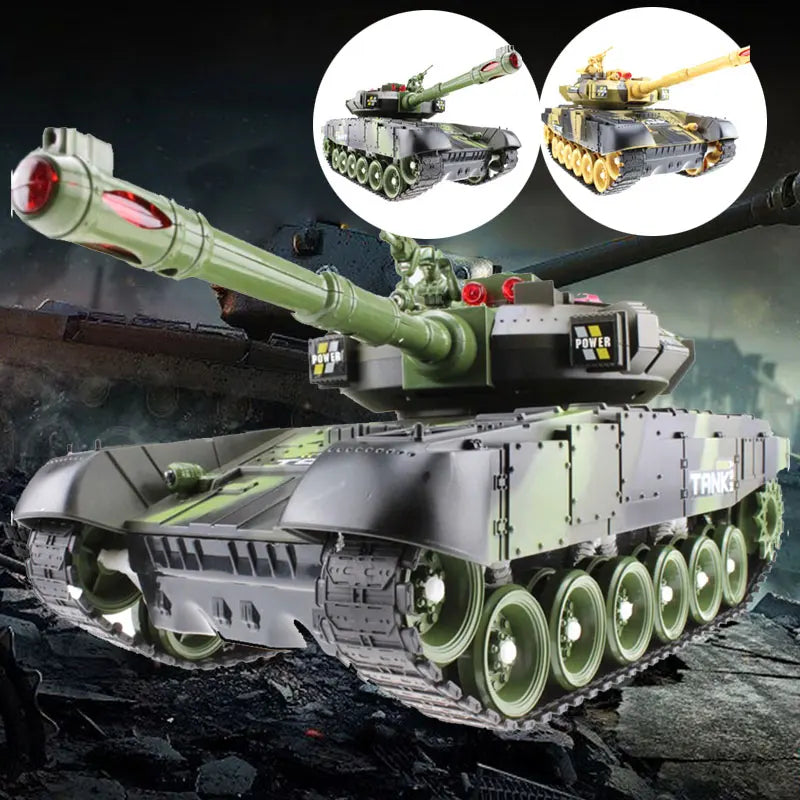 EZ 55/44/33CM Rc Tank Military War Tanks Electric Car Remote Control Simulation Shooting Radio-Controlled Crawler Toys for Boys