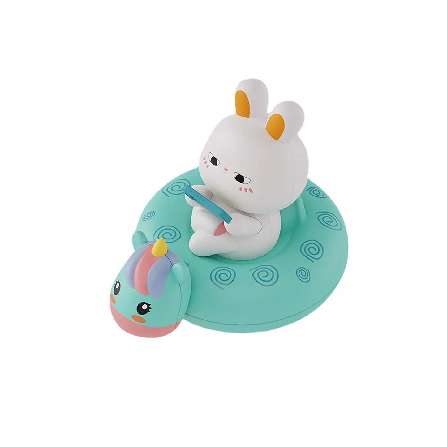 EZ Children's Water Playing Chain Rabbit Cute Pig Swimming Circle Clockwork Rowing Baby Bathroom Shower Interactive Toy